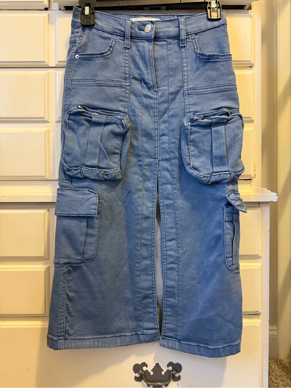 LoveGEN Steel Blue High-Waist Denim Skirt